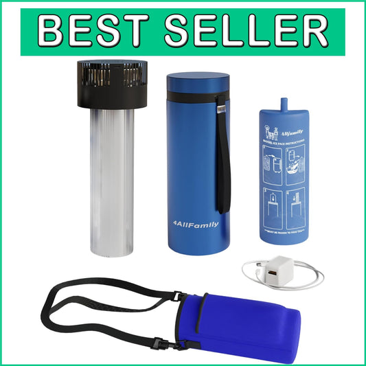 Compact Medication Cooler with Real-Time Temperature Control - Blue Travel Case