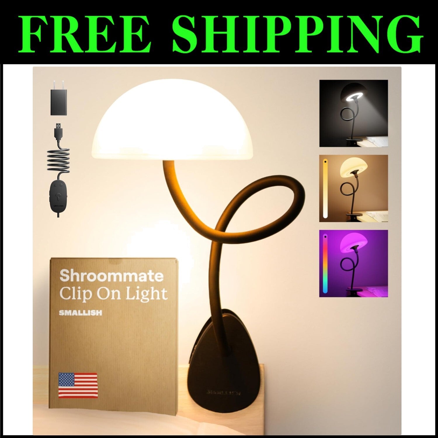 Cute and Compact Clip-On Light with Warm & Cool Settings – Perfect for Nurseries