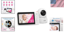 Load image into Gallery viewer, Pan &amp; Tilt Video Baby Monitor with 5'' LCD, Secure Transmission, Up to 1000ft