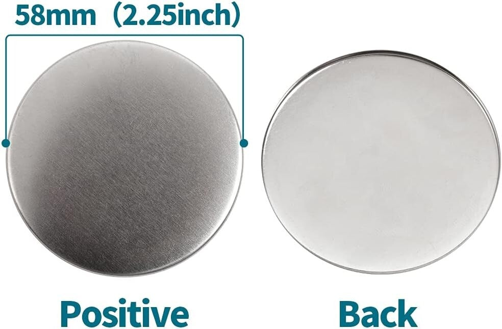 58mm Blank Button Badge Making Kit - 200 Sets with Metal & Plastic Parts