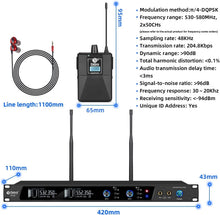 Load image into Gallery viewer, Professional Mono UHF In-Ear Monitor System – 4 Bodypack Receivers Included