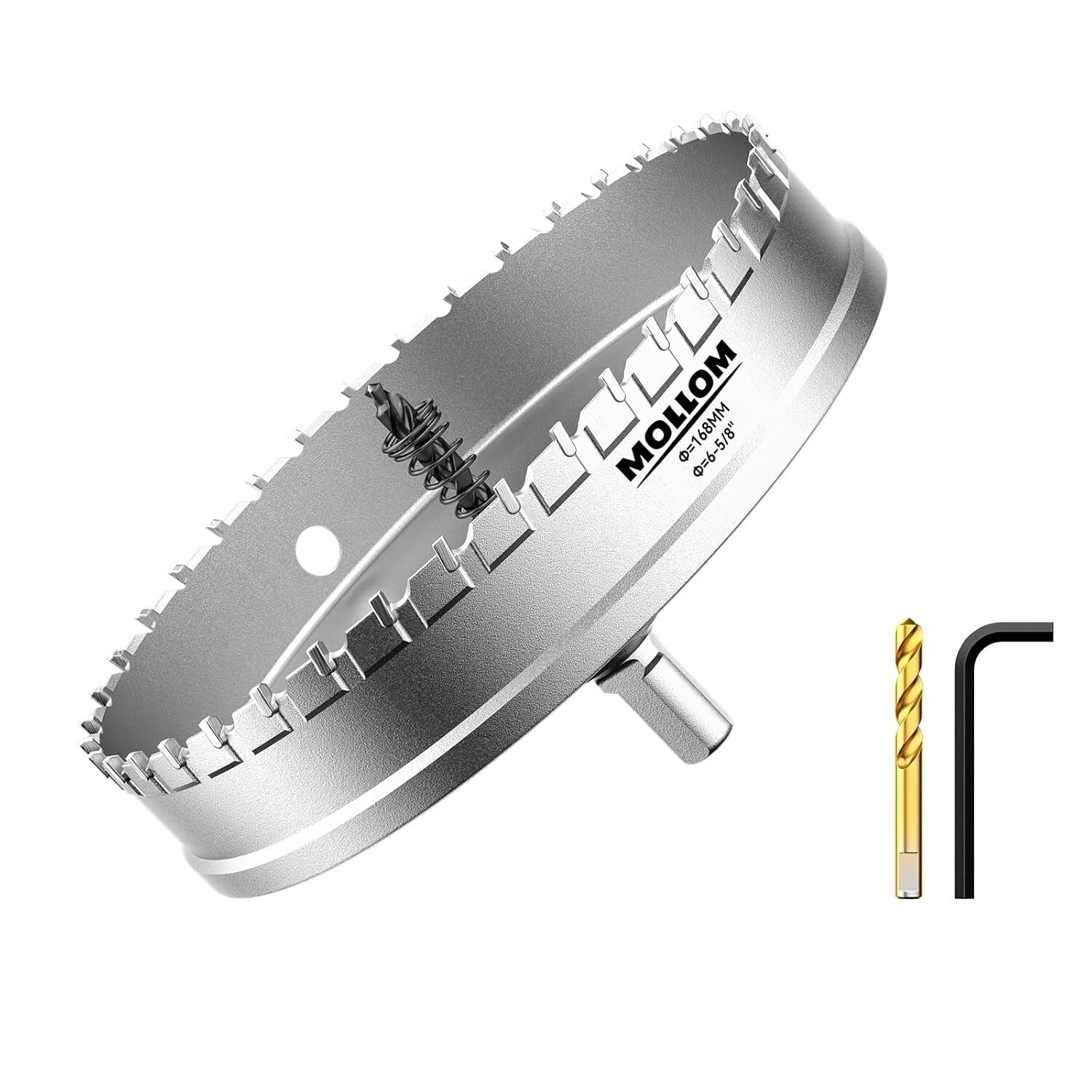 6-5/8'' TCT Hole Saw with Spring-Loaded Ejector - Cut Hard Materials Efficiently