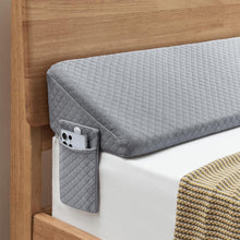 Load image into Gallery viewer, High-Density Foam King Size Bed Wedge Pillow - Grey Gap Filler with Pockets