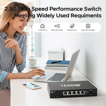 Load image into Gallery viewer, Compact 2.5G Ethernet Switch - Plug &amp; Play with Lightning Protection