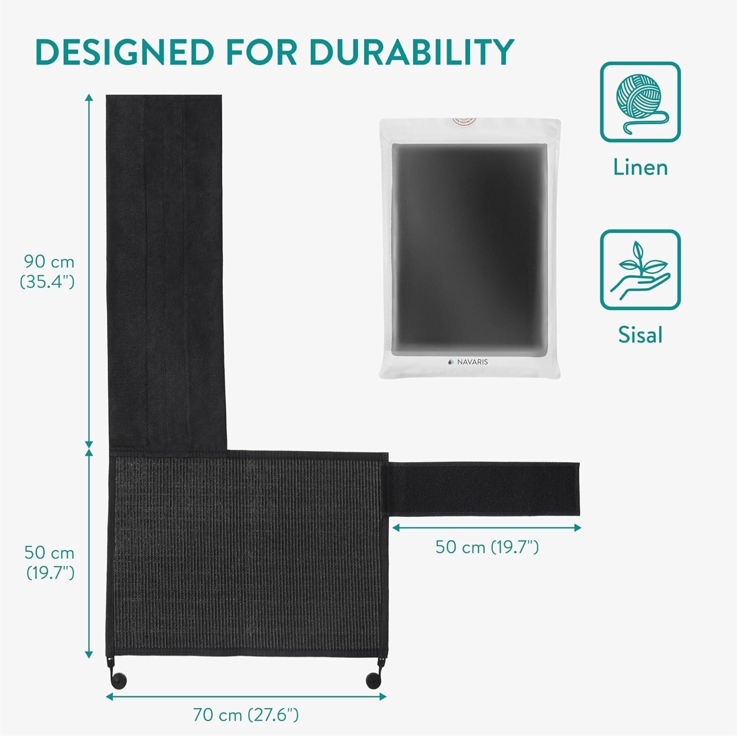 Natural Sisal Cat Scratch Mat – Elegant Protector for Couch & Sofa (Left Side)