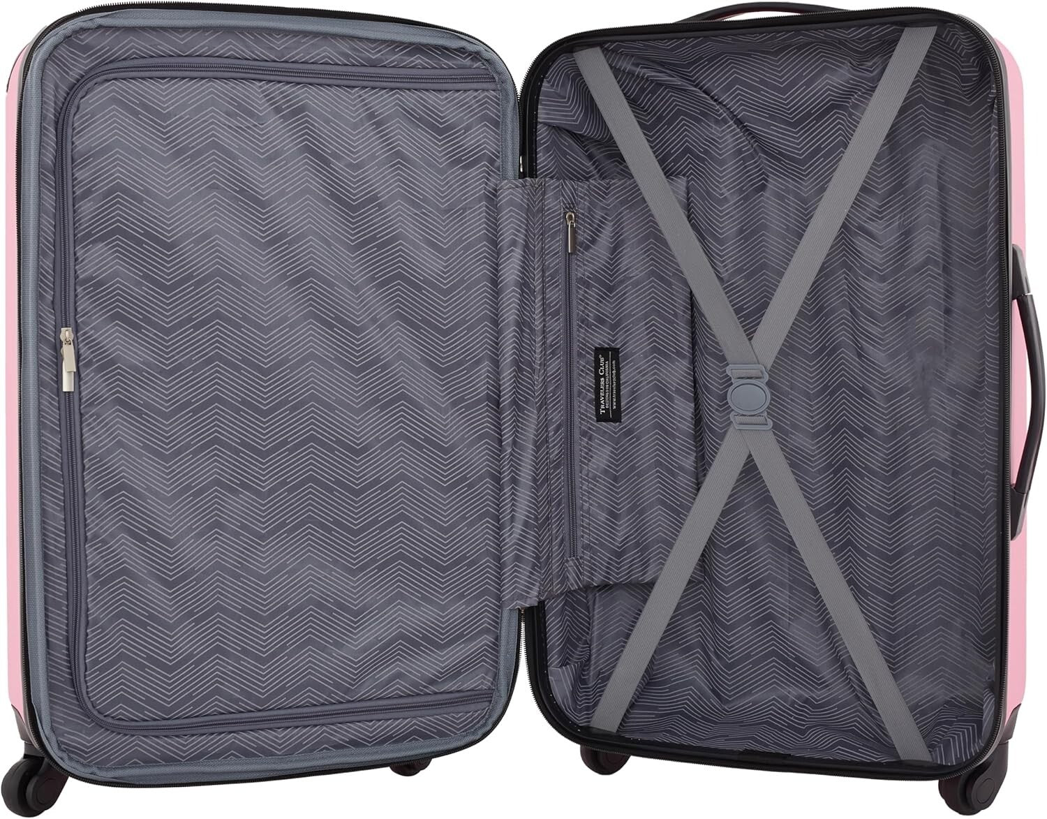 Vibrant Hot Pink Chicago 5-Piece Expandable Luggage Set with Smooth-Glide Wheels