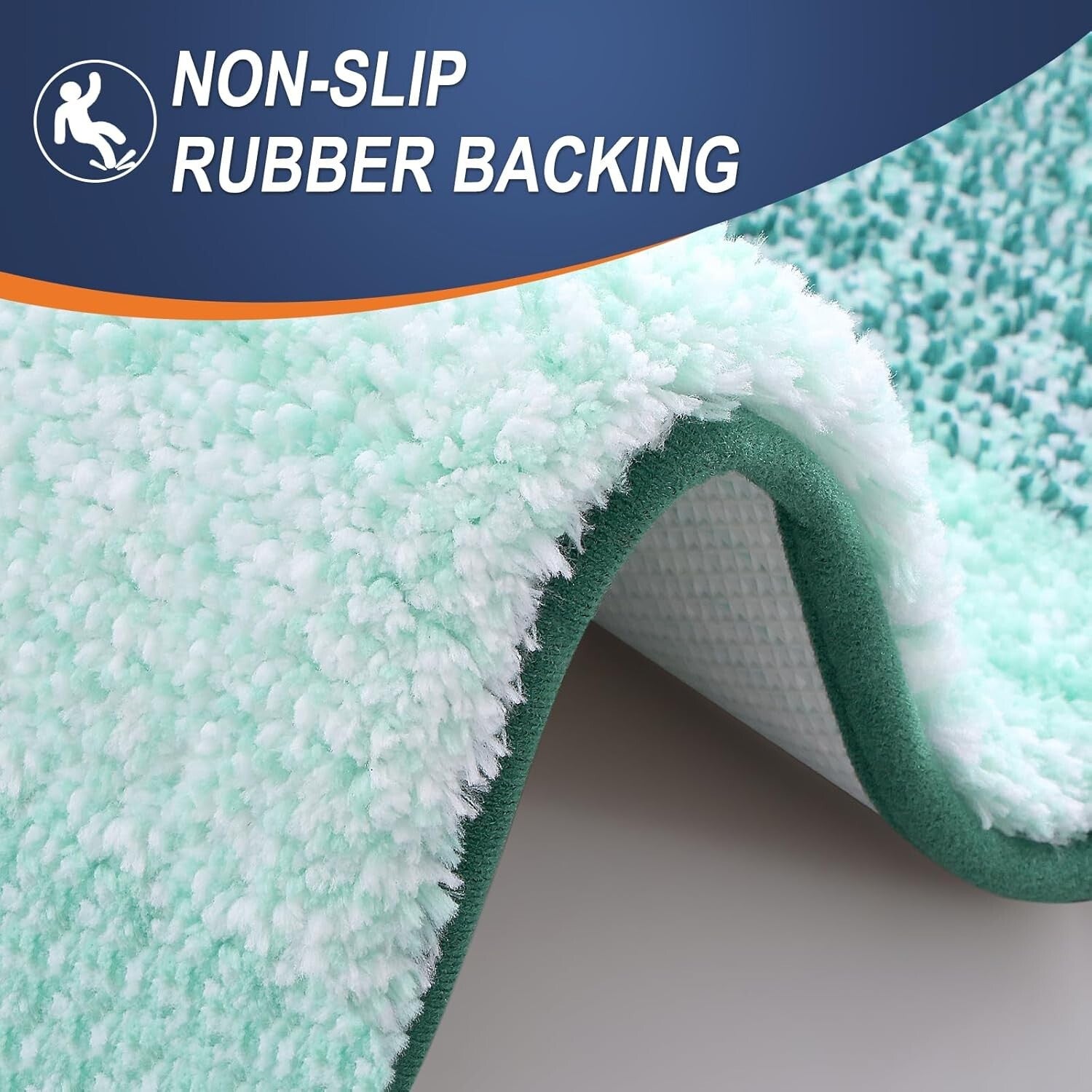 Elegant Rubber-Backed Microfiber Bath Mat 36x24 - Soft, Washable & Non-Slip