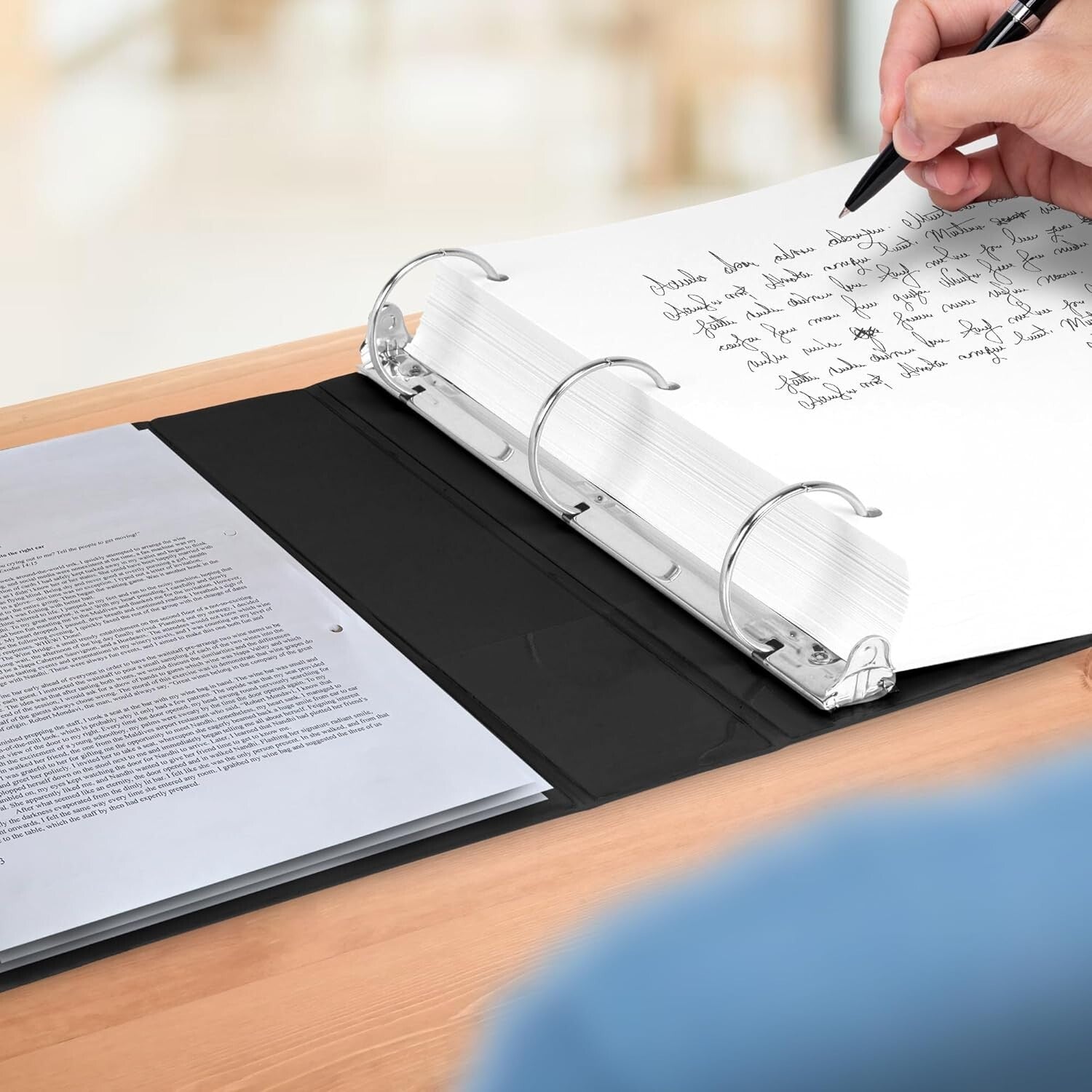 Professional 1 Inch Round Ring Binders - 12 Pack with Customizable Clear Covers