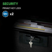 Load image into Gallery viewer, Black Fireproof Document Safe 0.61 Cu Ft with Key Lock - Protect Your Valuables