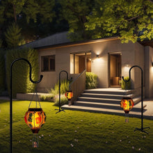 Load image into Gallery viewer, Flamingo Hot Air Balloon Solar Light with Flickering Flame - Outdoor Lantern