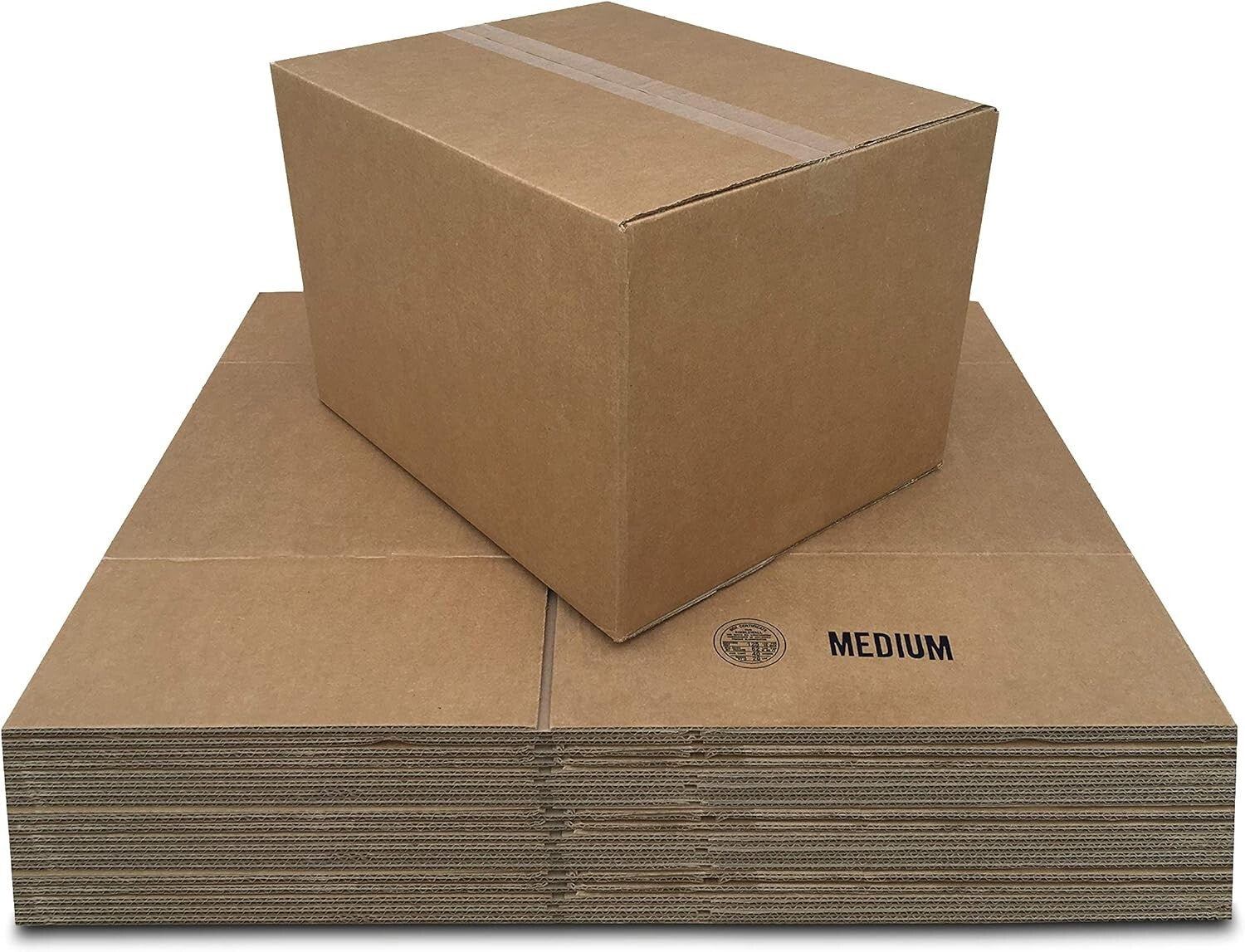 Easy Setup Medium Moving Boxes, 20-Pack - 18" x 14" x 12" Usable for All Packing