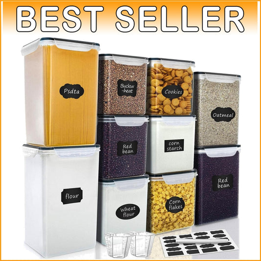 10-Pack Airtight Food Storage Containers for Efficient Kitchen Organization