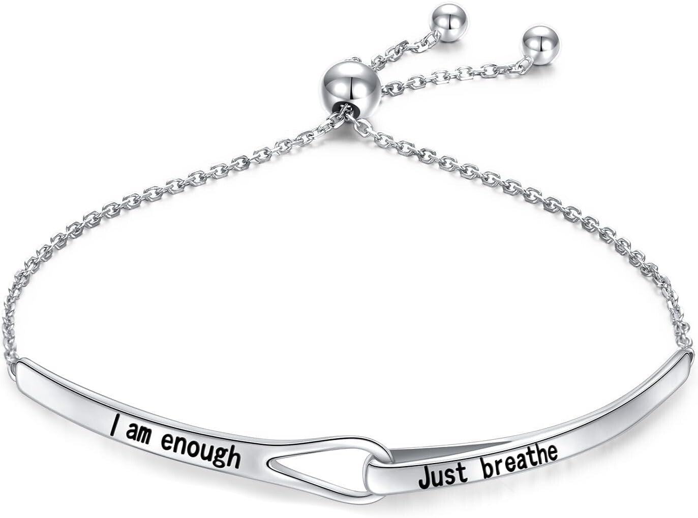 Meaningful Sterling Silver Inspirational Bracelet for Women - Perfect Gift Idea
