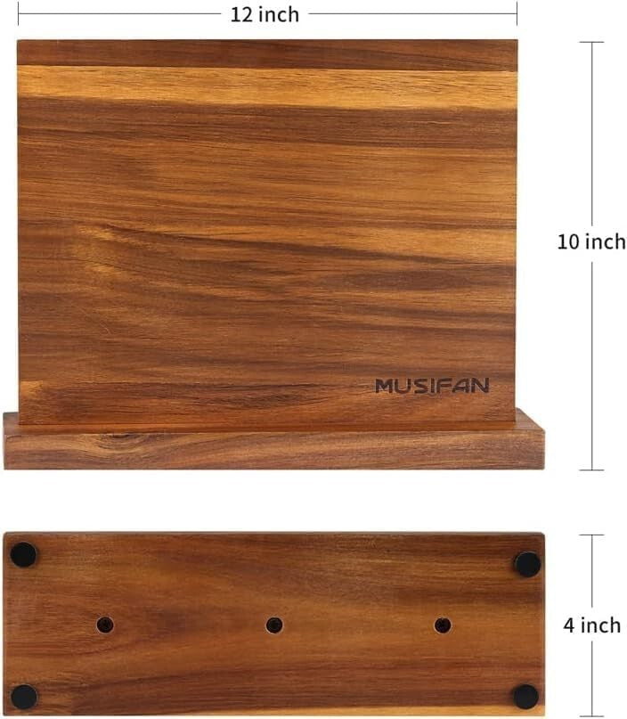 Stunning Acacia Wood Magnetic Knife Holder: Organize Your Cutlery with Style