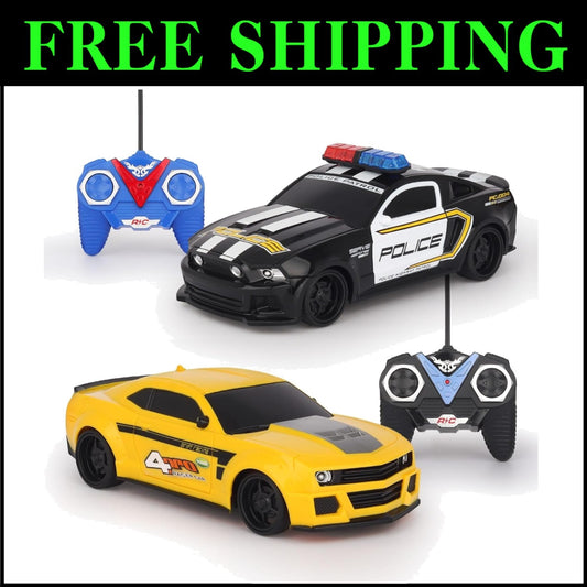 Compact Remote Control Police Car & Sports Car: Perfect for Kids' Playtime