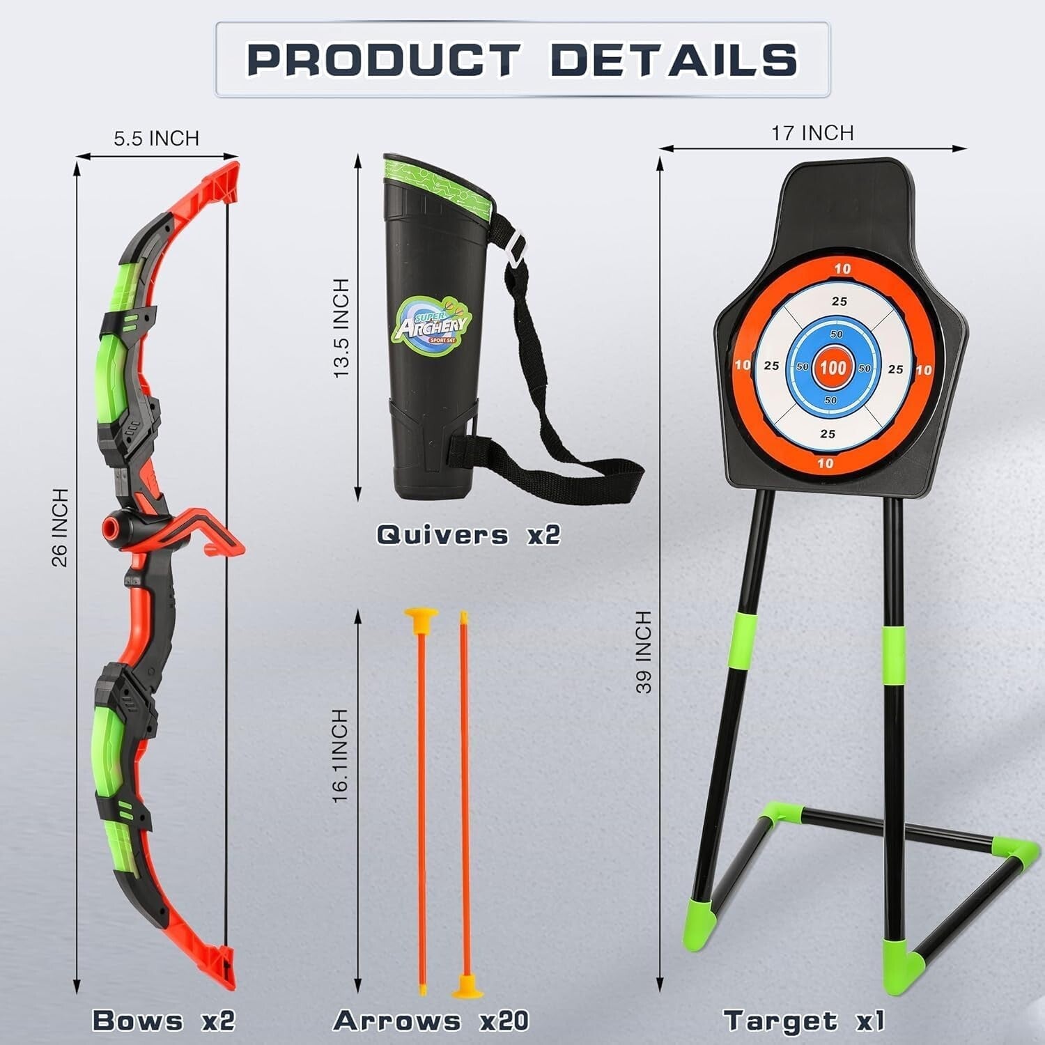 Durable Portable Bow and Arrow Set for Kids – Ideal for Indoor & Outdoor Play