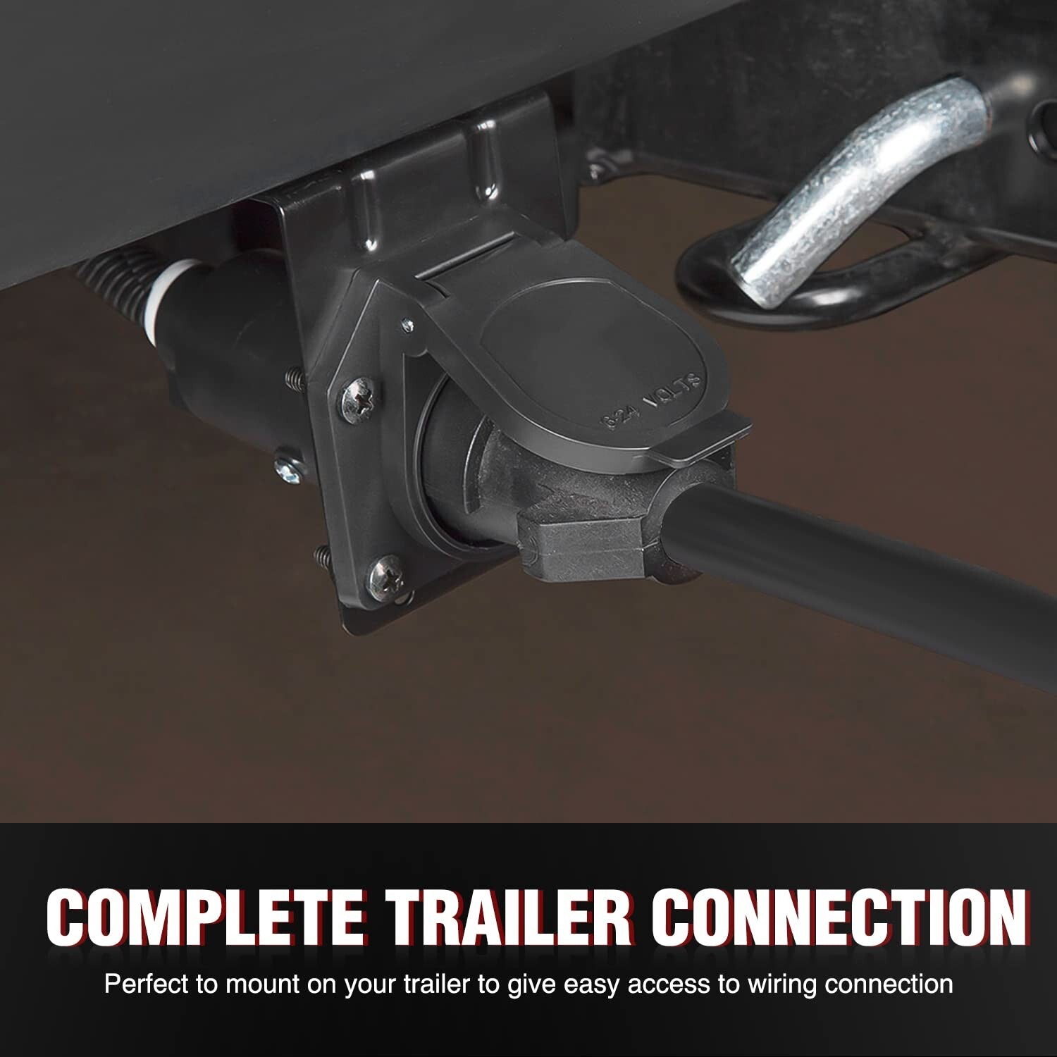 Corrosion Resistant 16ft Trailer Cord with 7-Way Plug for Safe Towing Adventures