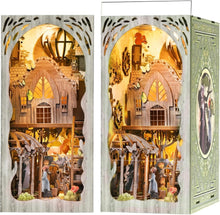 Load image into Gallery viewer, Creative 3D Wooden Book Nook with LED Lights - Elegant Dorothy's Adventure Decor