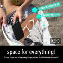 Load image into Gallery viewer, Stylish Waterproof Beach Bag with Pockets - Eco-Friendly Vegan Leather