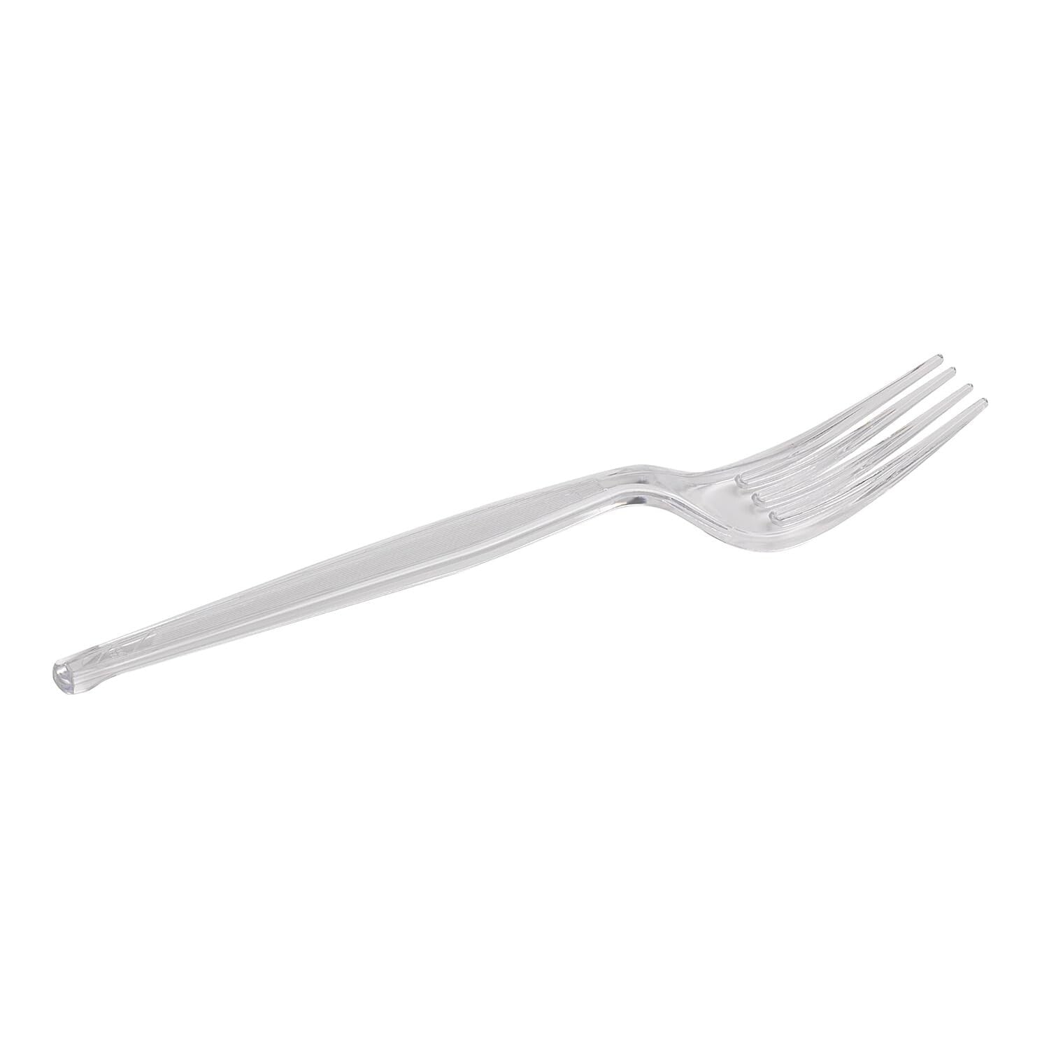 Elegant Clear Polystyrene Forks by Dixie - 7.13'' for Fine Events, 1000 Count