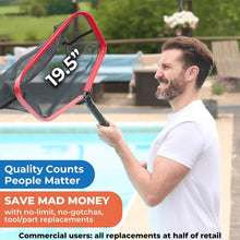 Load image into Gallery viewer, 19" Fine Mesh Pool Net with Deep Bag - Fast &amp; Efficient Skimming Solution