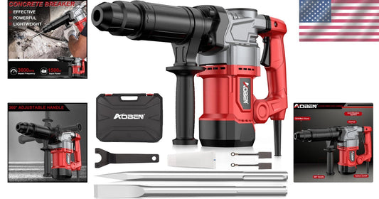 1500W SDS-MAX Electric Demolition Jack Hammer with Adjustable Handle & Case