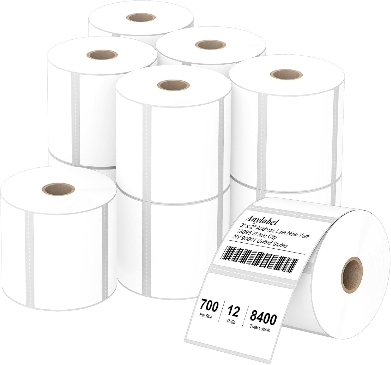 Sharp Print 3" x 2" Direct Thermal Labels – 700 per Roll, Perfect for Barcodes