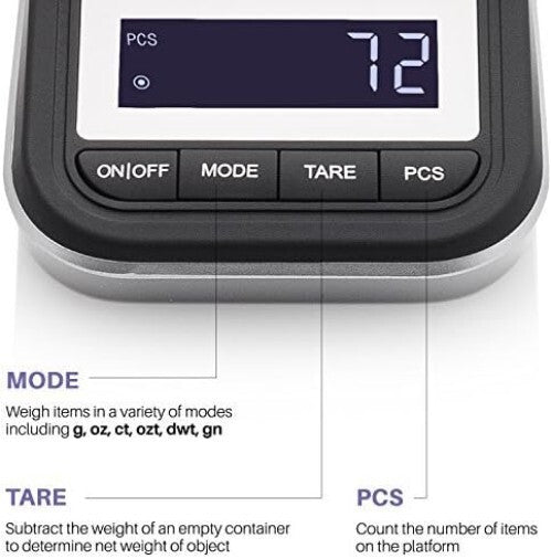 All-in-One High Precision 50g Milligram Scale with Calibration Weights & Case