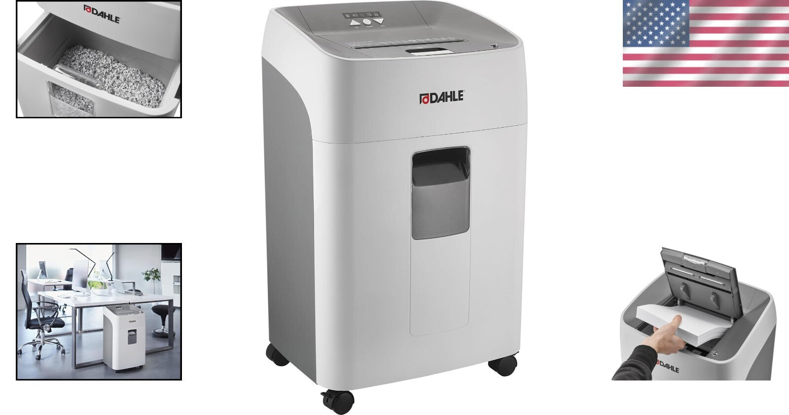Fast Shredding Oil-Free Cross Cut Shredder with Lockable Bin - 11 Gallons