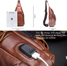 Load image into Gallery viewer, Stylish Multi-Pocket Sling Bag with USB Charger - Ideal for Everyday Adventures