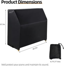 Load image into Gallery viewer, Portable Piano Dust Cover - Soft Velvet with Non-Scratch Surface &amp; Elastic Fit