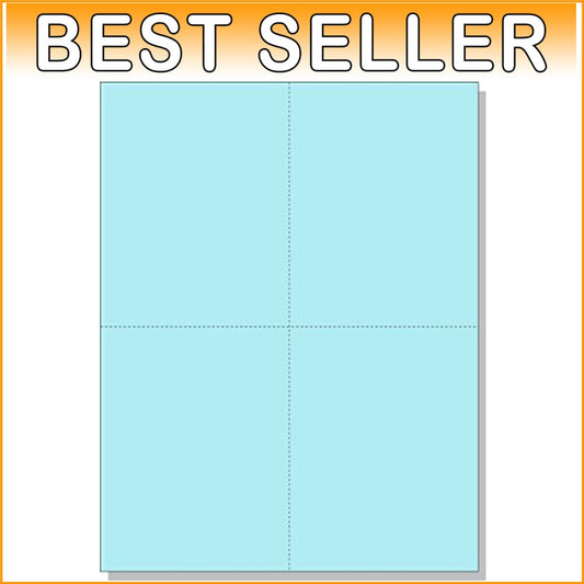 Professional Quality Blue Postcards - 250 Sheets with Duplex Printing Capability