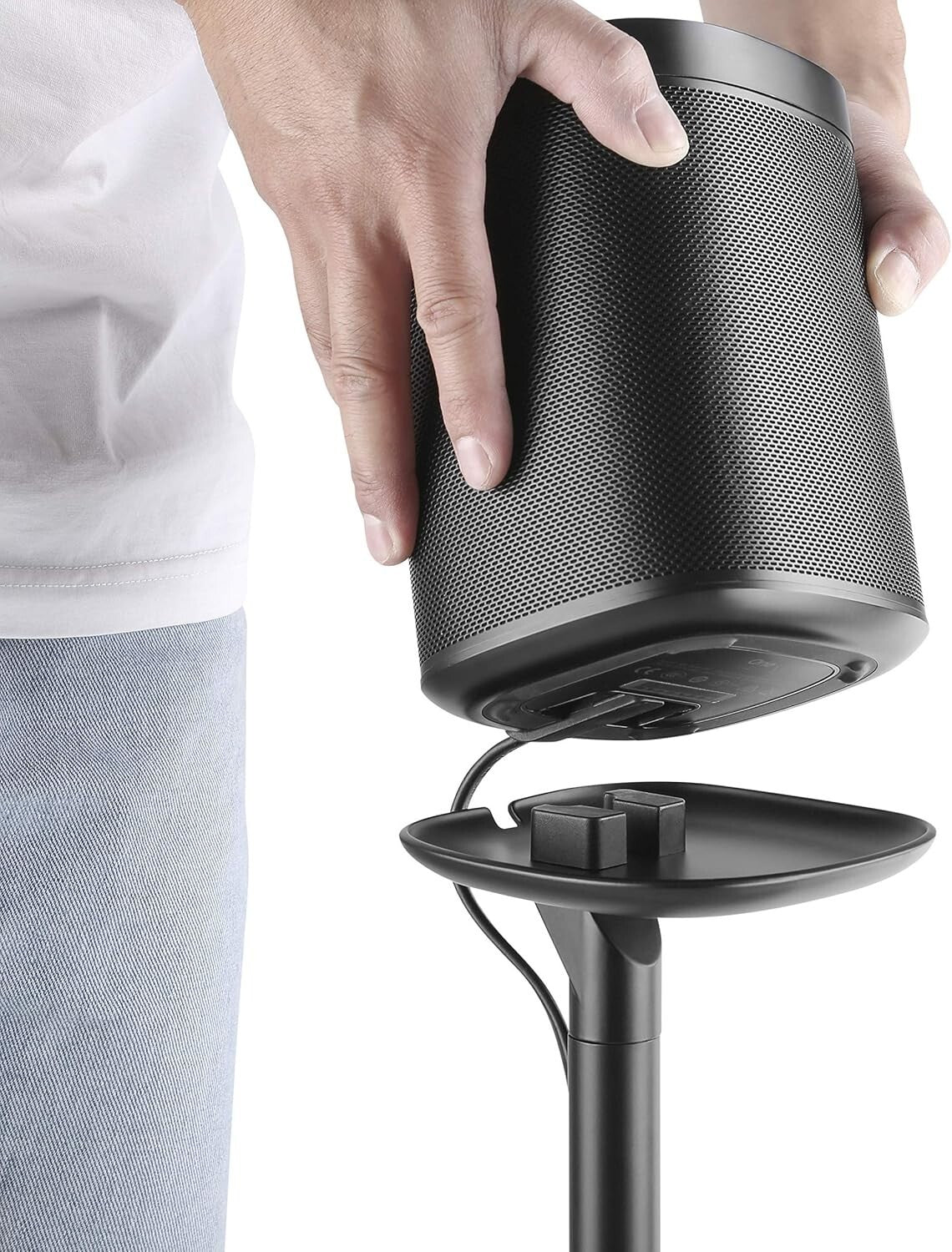 Elegant 28.2-Inch Floor Stands Compatible with Sonos One SL & Play:1 - 2 Pack