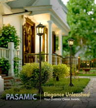 Load image into Gallery viewer, Rotating 63-Inch Solar Garden Lights - 2 Pack Waterproof with Automatic On/Off