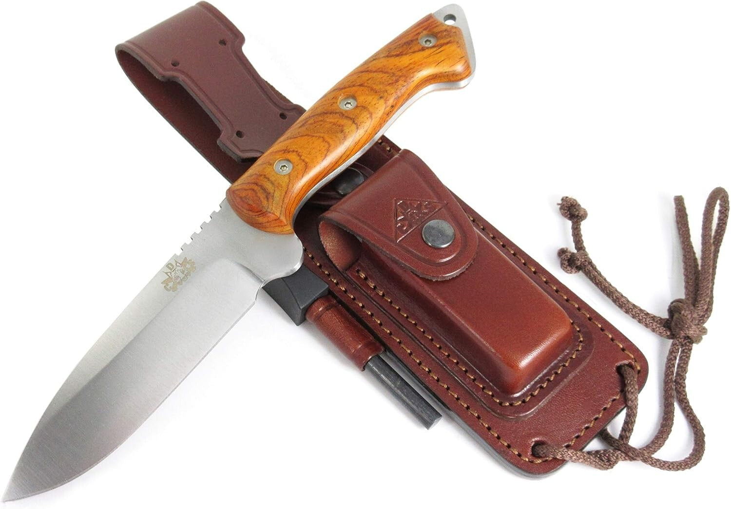 Celtibero Tactical Survival Knife with Cocobolo Handle & Leather Sheath