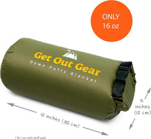 Load image into Gallery viewer, Puffy Packable Down Camping Blanket - Lightweight &amp; Water-Resistant Comfort