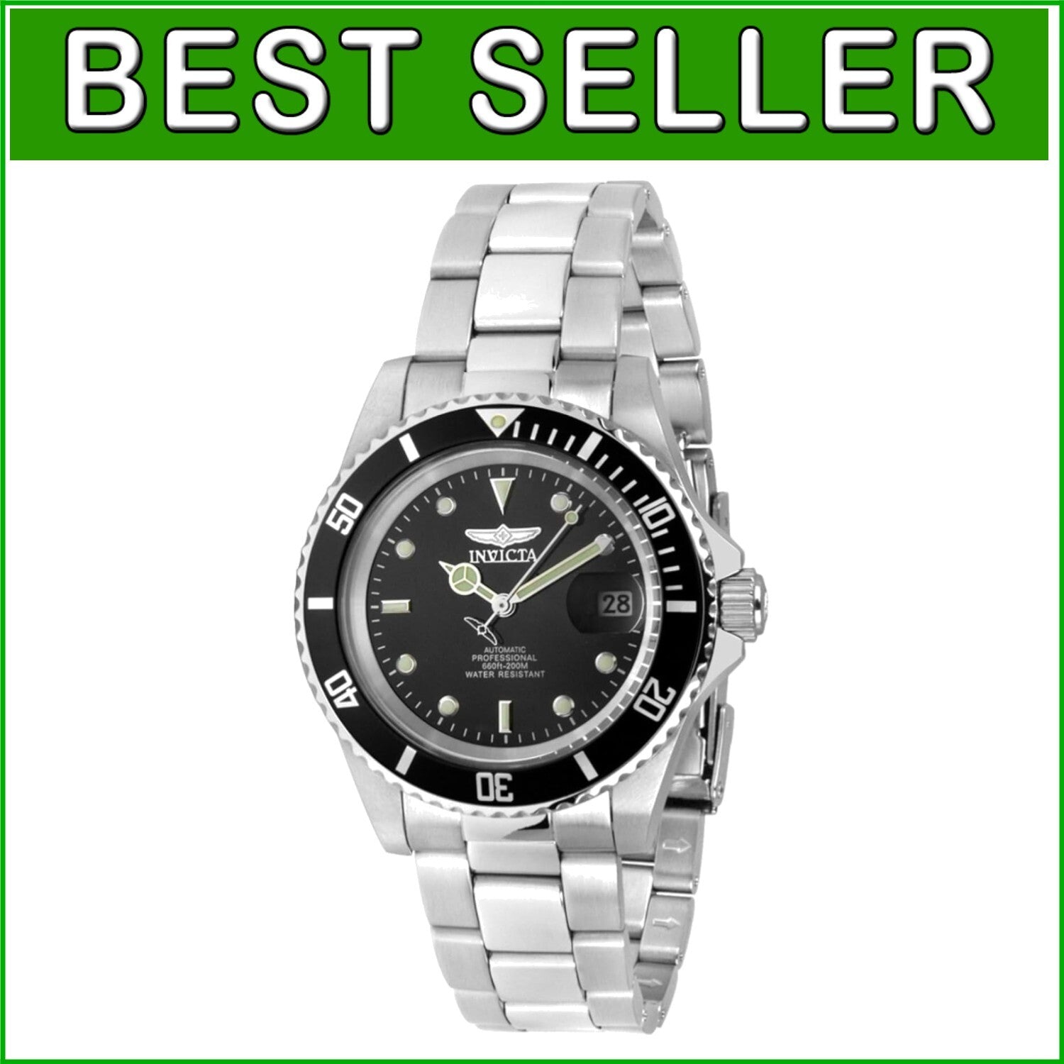 Elegant 40mm Men's Automatic Diver Watch with Luminous Hands - Gift Box Included