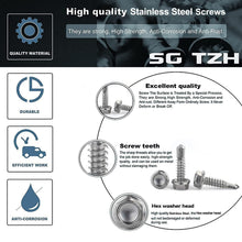 Load image into Gallery viewer, Premium 100pcs 410 Stainless Steel Hex Screws - 5 Inch Length for Robust Fixing