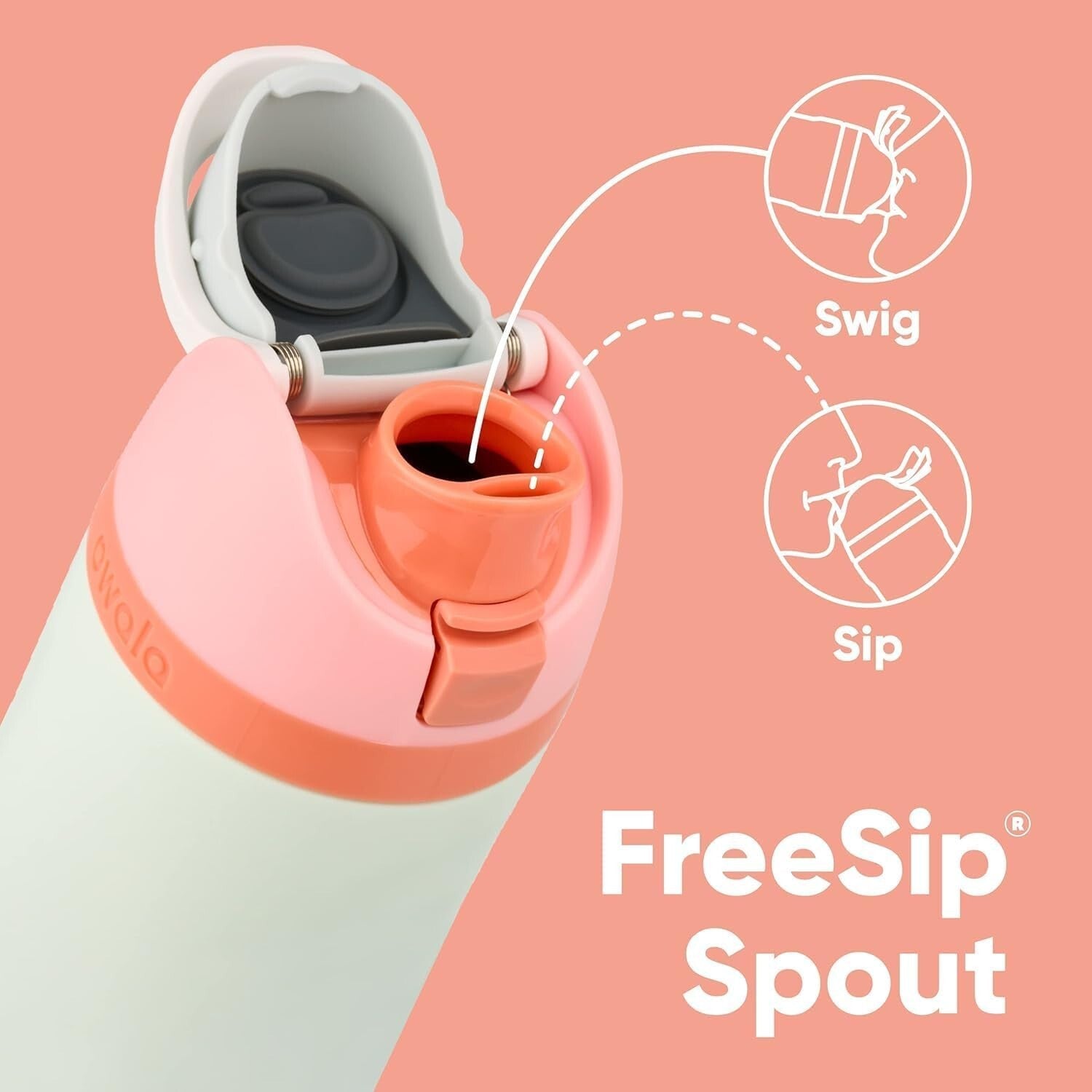 FreeSip 40 oz Steel Water Bottle with Versatile Straw for Active Lifestyles
