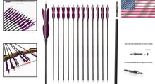 Load image into Gallery viewer, Durable 31" Carbon Arrows with 5" Turkey Feathers for Recurve &amp; Compound Bows