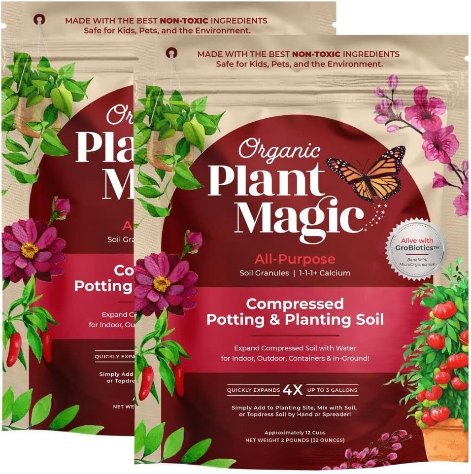 Easy Mix Organic Compressed Soil - Expands to 3 Gallons, Perfect for All Plants