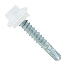 Load image into Gallery viewer, Heavy-Duty Self-Drilling Metal-to-Metal Roofing Screws in White - Pack of 250