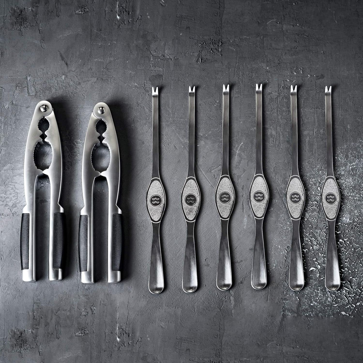 Elegant 8-Piece Seafood Cracker & Nut Tools Set in Gift Box – Lifetime Warranty