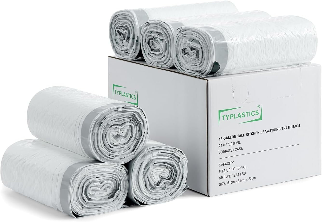 Wholesale Pack of 300 Unscented 13 Gallon Tall Kitchen Bags - Tear Resistant