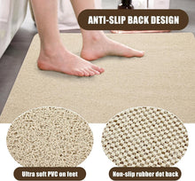 Load image into Gallery viewer, Luxury 47" x 32" Khaki Non-Slip Shower Mat - Spa-Like Experience at Home