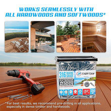 Load image into Gallery viewer, 316 Marine Grade Stainless Steel Wood Screws - 350 Pack for Coastal Projects