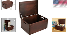 Load image into Gallery viewer, Stylish Brown Keepsake Storage Box | 15.8 x 11.8 x 9.44 inches for Versatile Use