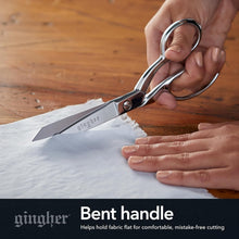 Load image into Gallery viewer, Ergonomic 8" Stainless Steel Fabric Scissors with Ambidextrous Handle and Sheath