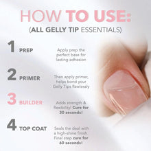 Load image into Gallery viewer, Gelly Tips Essentials Nail Set: Glossy Finish Gel, Prep &amp; Top Coat for DIY