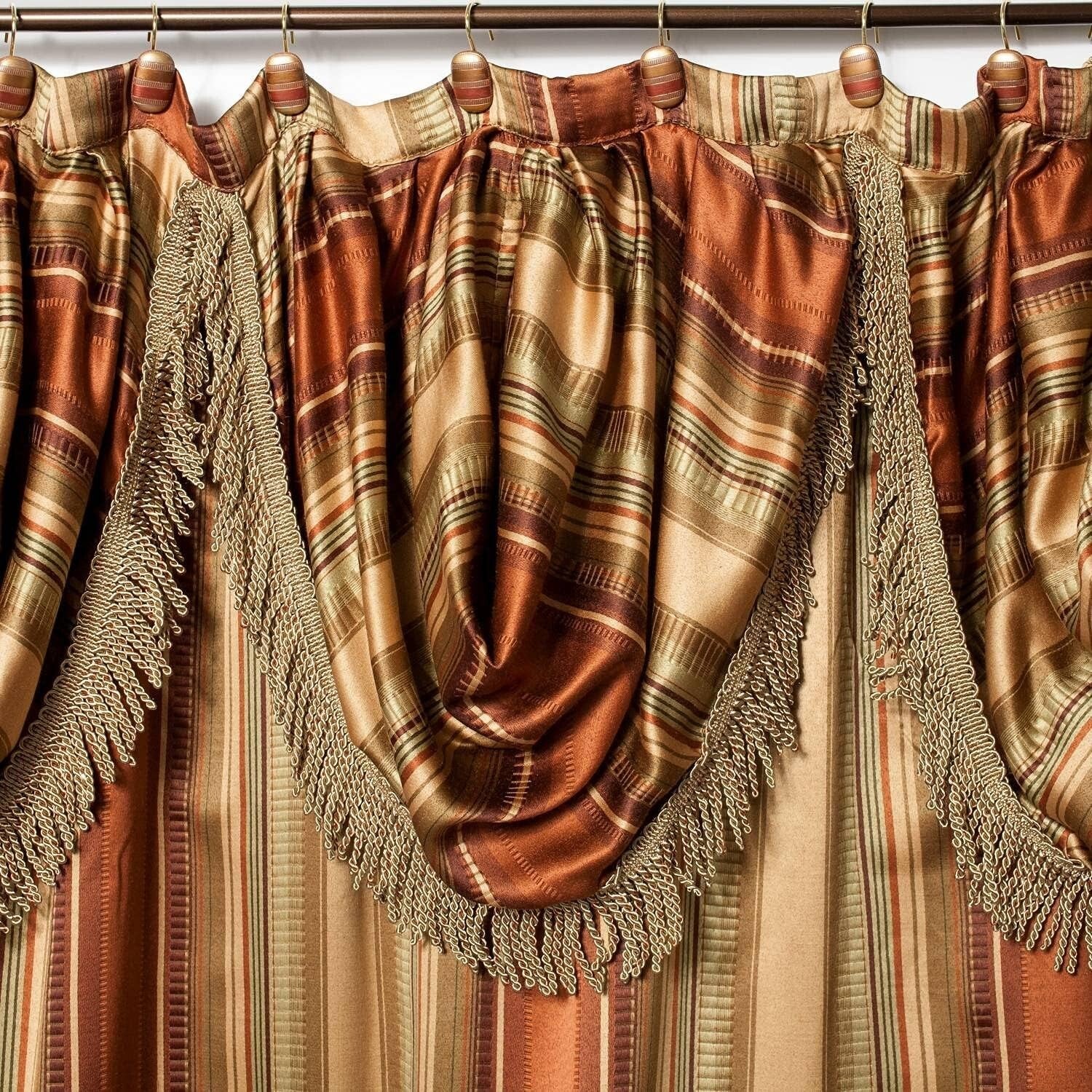 Durable 13-Piece Bathroom Shower Curtain Set with Elegant Striped Pattern